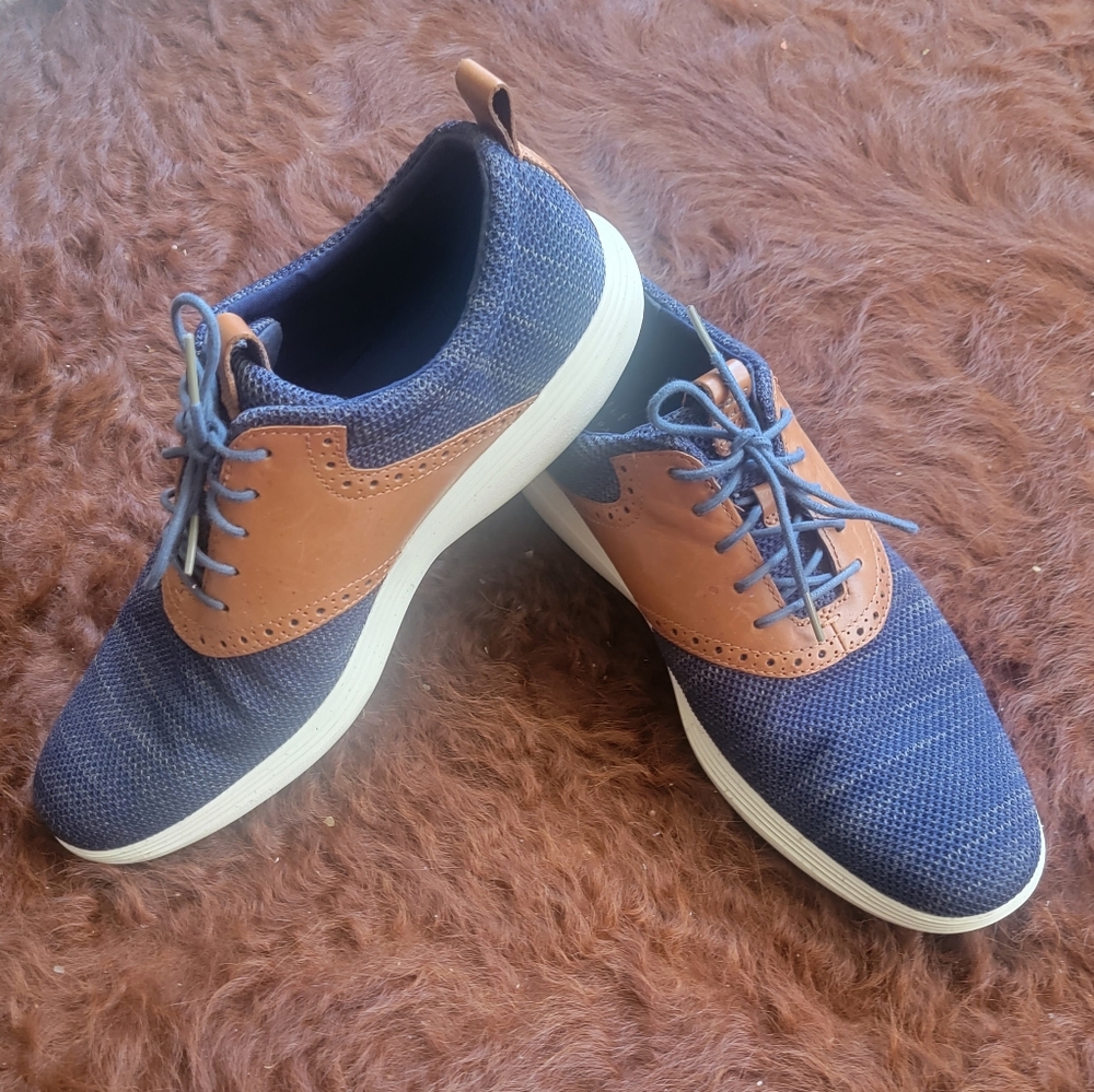 Pre worn Cole Haan men shoes, size 12 blue and tan